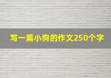 写一篇小狗的作文250个字