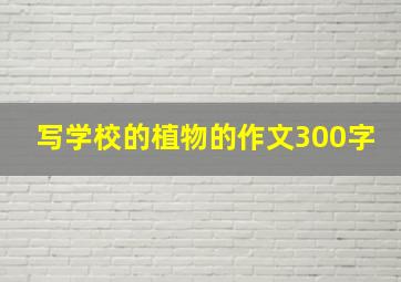 写学校的植物的作文300字