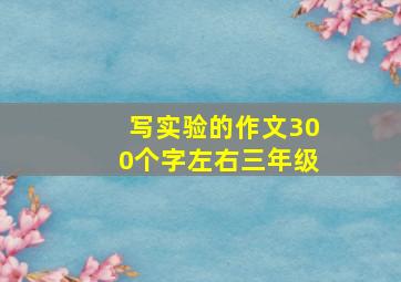 写实验的作文300个字左右三年级