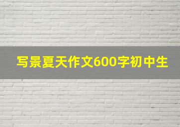 写景夏天作文600字初中生