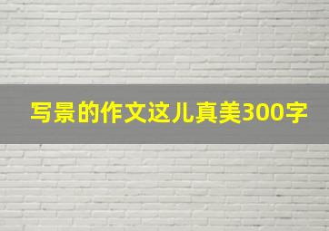 写景的作文这儿真美300字