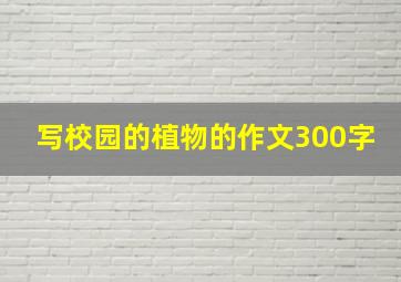 写校园的植物的作文300字