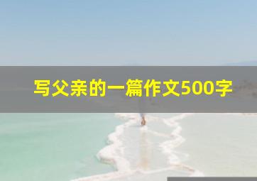 写父亲的一篇作文500字