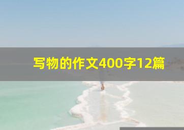 写物的作文400字12篇