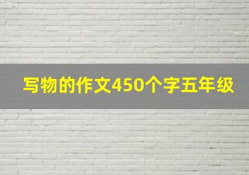 写物的作文450个字五年级