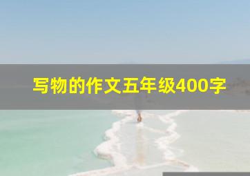 写物的作文五年级400字