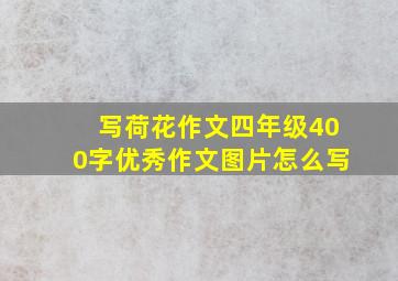 写荷花作文四年级400字优秀作文图片怎么写