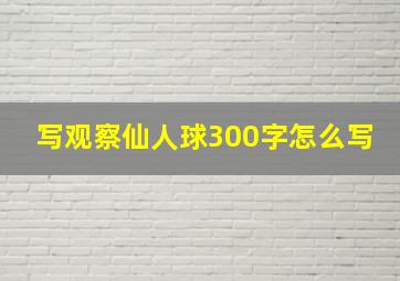 写观察仙人球300字怎么写