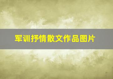 军训抒情散文作品图片