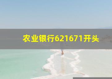 农业银行621671开头