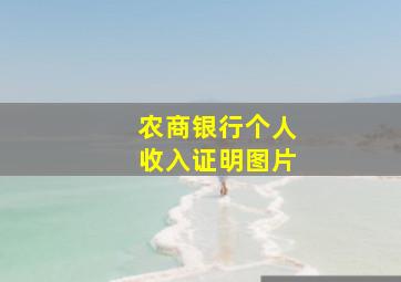 农商银行个人收入证明图片