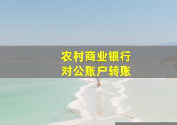 农村商业银行对公账户转账