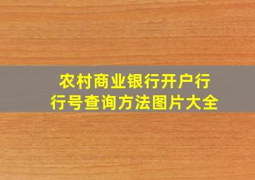 农村商业银行开户行行号查询方法图片大全