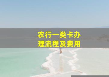 农行一类卡办理流程及费用