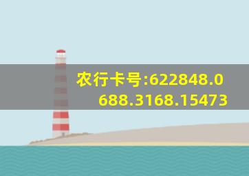 农行卡号:622848.0688.3168.15473