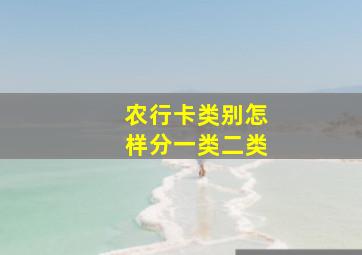 农行卡类别怎样分一类二类