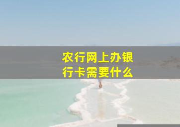 农行网上办银行卡需要什么