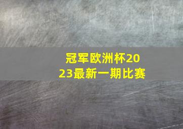 冠军欧洲杯2023最新一期比赛