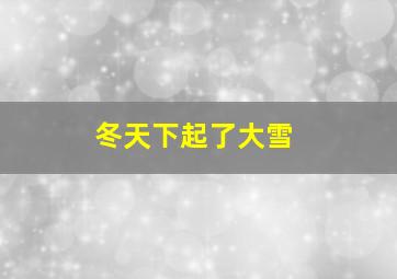 冬天下起了大雪