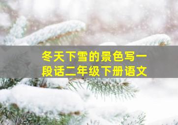 冬天下雪的景色写一段话二年级下册语文