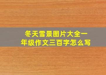 冬天雪景图片大全一年级作文三百字怎么写