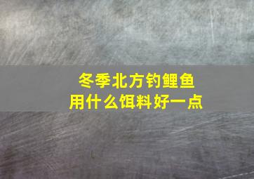 冬季北方钓鲤鱼用什么饵料好一点