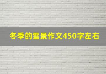 冬季的雪景作文450字左右