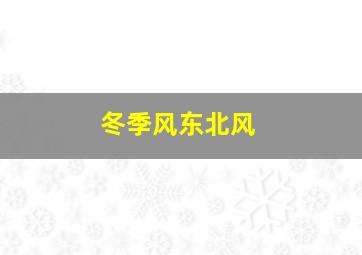 冬季风东北风