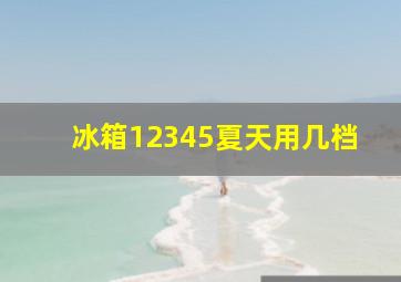 冰箱12345夏天用几档