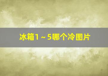 冰箱1～5哪个冷图片