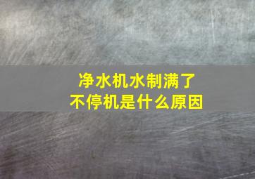 净水机水制满了不停机是什么原因