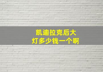 凯迪拉克后大灯多少钱一个啊