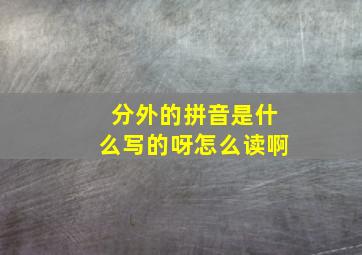 分外的拼音是什么写的呀怎么读啊