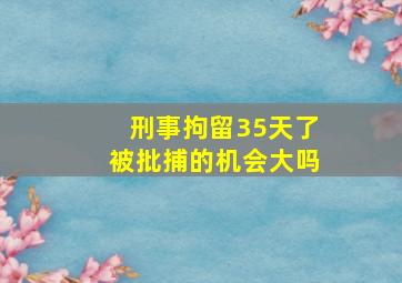 刑事拘留35天了被批捕的机会大吗