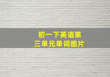 初一下英语第三单元单词图片