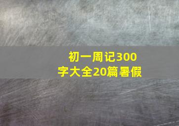 初一周记300字大全20篇暑假