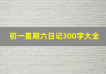 初一星期六日记300字大全