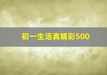 初一生活真精彩500