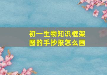 初一生物知识框架图的手抄报怎么画