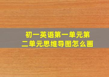 初一英语第一单元第二单元思维导图怎么画