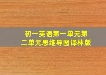 初一英语第一单元第二单元思维导图译林版