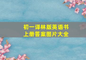 初一译林版英语书上册答案图片大全