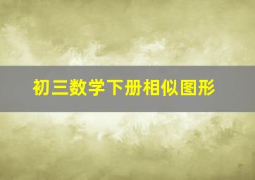 初三数学下册相似图形