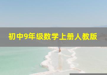 初中9年级数学上册人教版