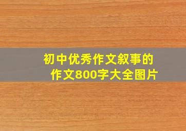 初中优秀作文叙事的作文800字大全图片