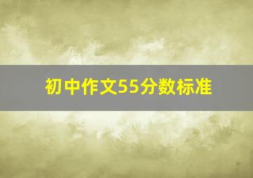 初中作文55分数标准