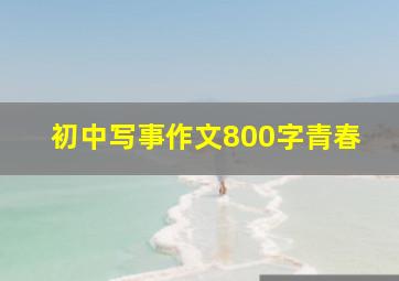 初中写事作文800字青春