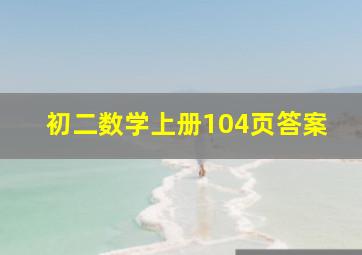 初二数学上册104页答案