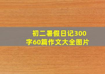 初二暑假日记300字60篇作文大全图片