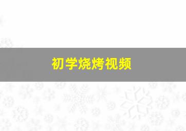 初学烧烤视频